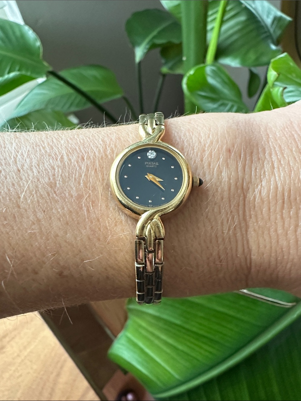 Vintage Pulsar Gold 80’s, 7mm bracelet Quartz